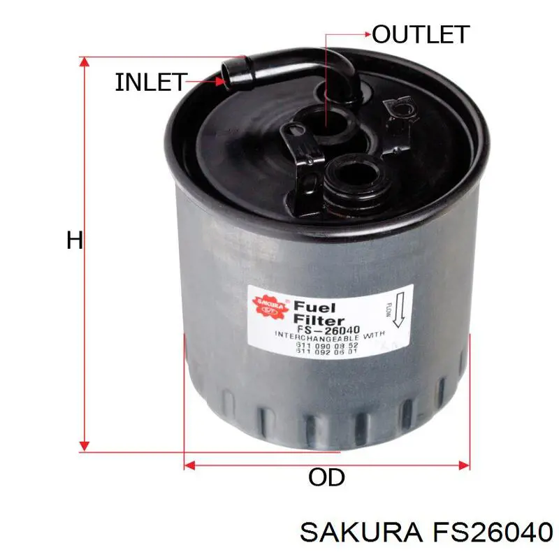 FS26040 Sakura топливный фильтр