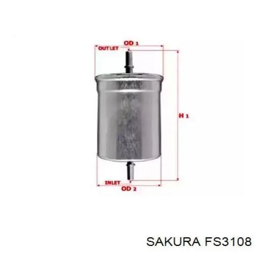 FS3108 Sakura топливный фильтр