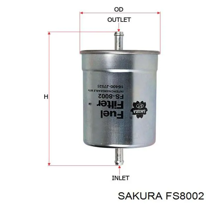FS8002 Sakura топливный фильтр