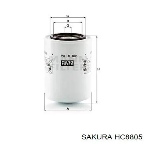 Фильтр гидравлической системы HC8805 Sakura