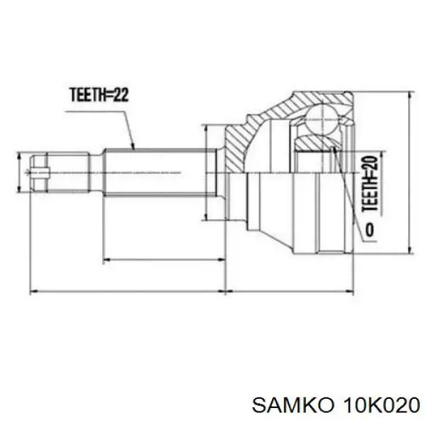 Граната колесная Samko 10K020 цена, от 25.90 USD
