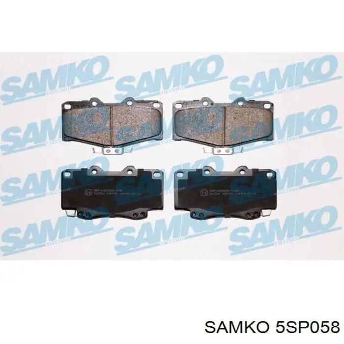 Передние тормозные колодки 5SP058 Samko