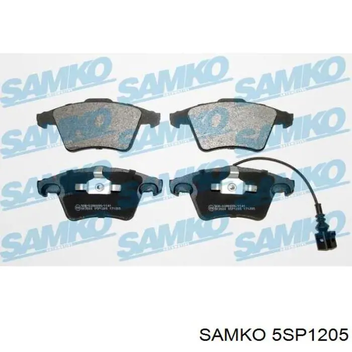 Передние тормозные колодки 5SP1205 Samko