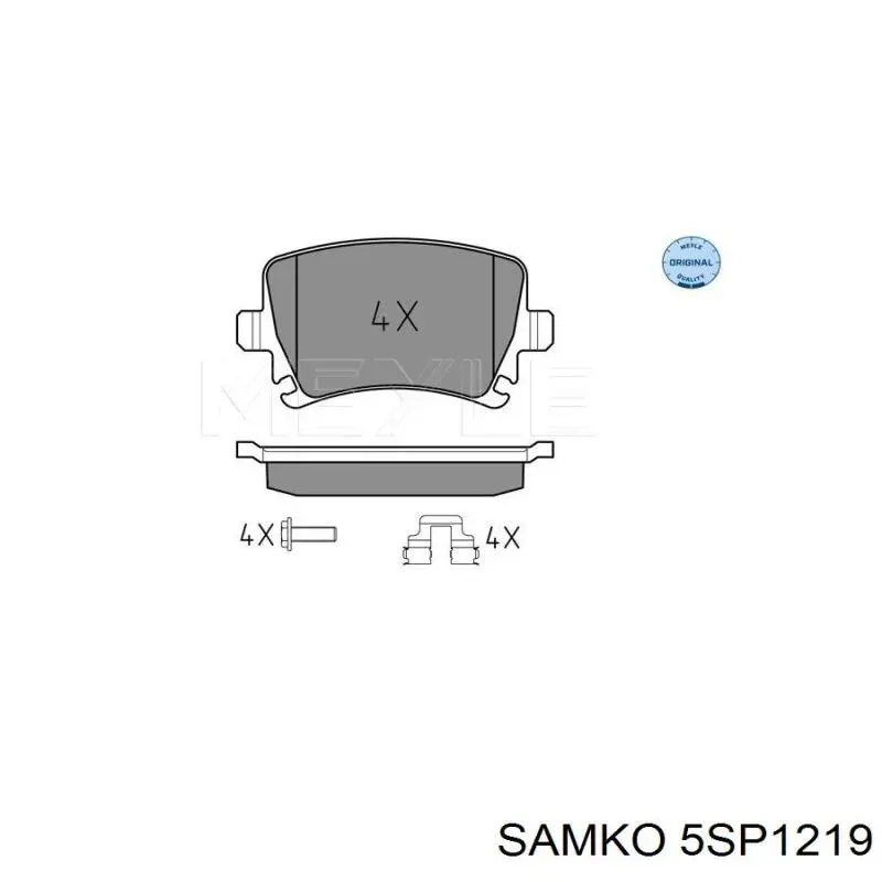 Колодки дисковые  Samko 5SP1219 цена, от 16.55 USD