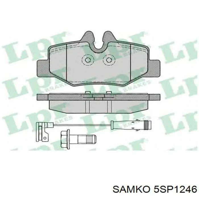 Купить 5SP1246 Samko Колодки тормозные задние, дисковые