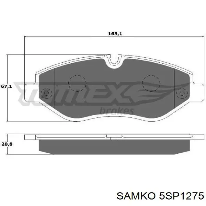 Колодки Samko 5SP1275 цена, от 28.79 USD