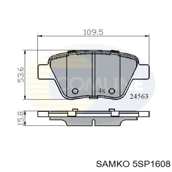 Колодки дисковые  Samko 5SP1608 цена, от 18.37 USD