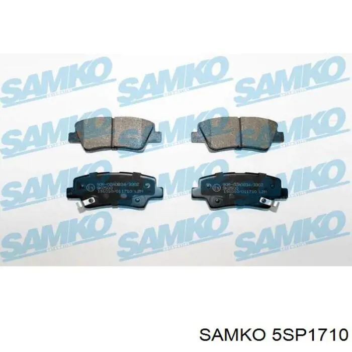 Задние тормозные колодки 5SP1710 Samko