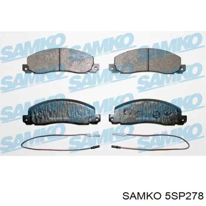 Передние тормозные колодки 5SP278 Samko