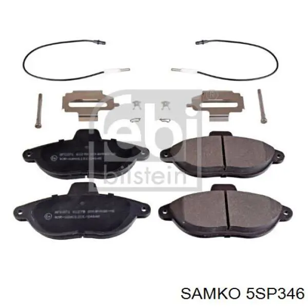 Колодки Samko 5SP346 цена, от 16.13 USD