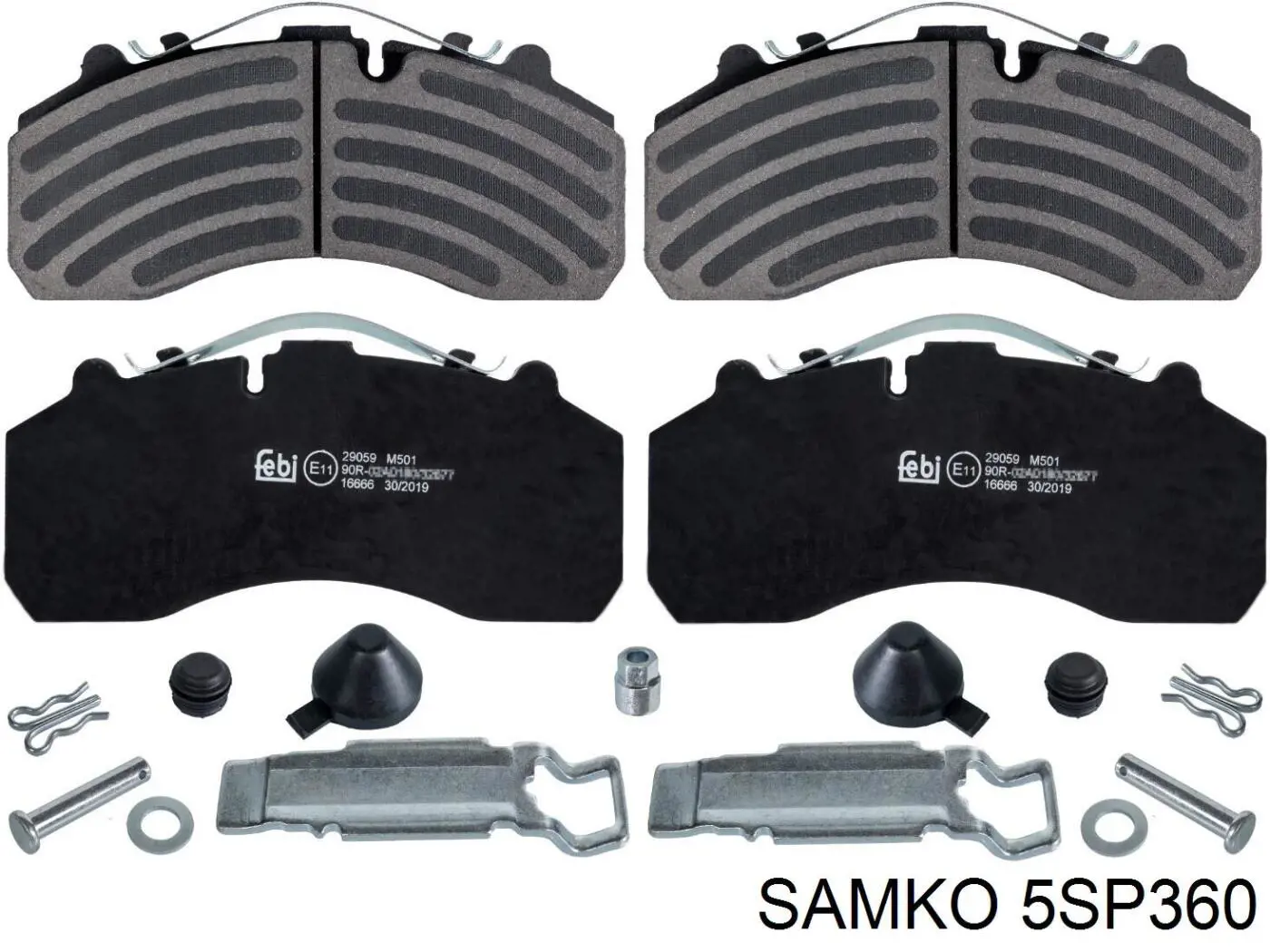 Купить 5SP360 Samko Колодки тормозные задние, дисковые