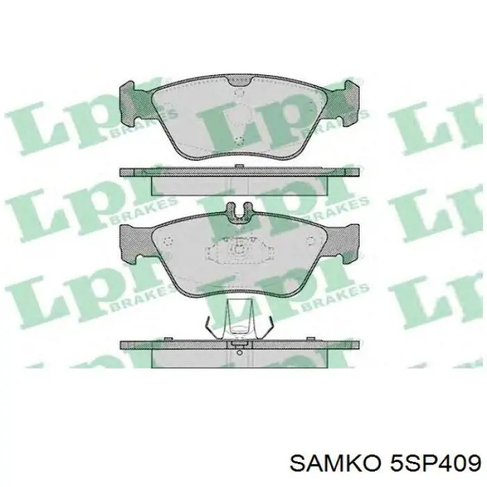 Колодки Samko 5SP409 цена, от 18.14 USD
