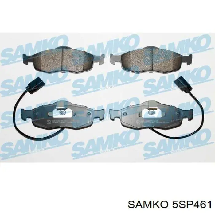 5SP461 Samko колодки тормозные передние дисковые
