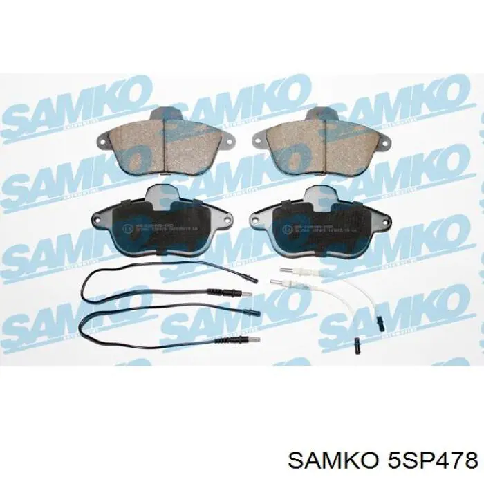 Передние тормозные колодки 5SP478 Samko