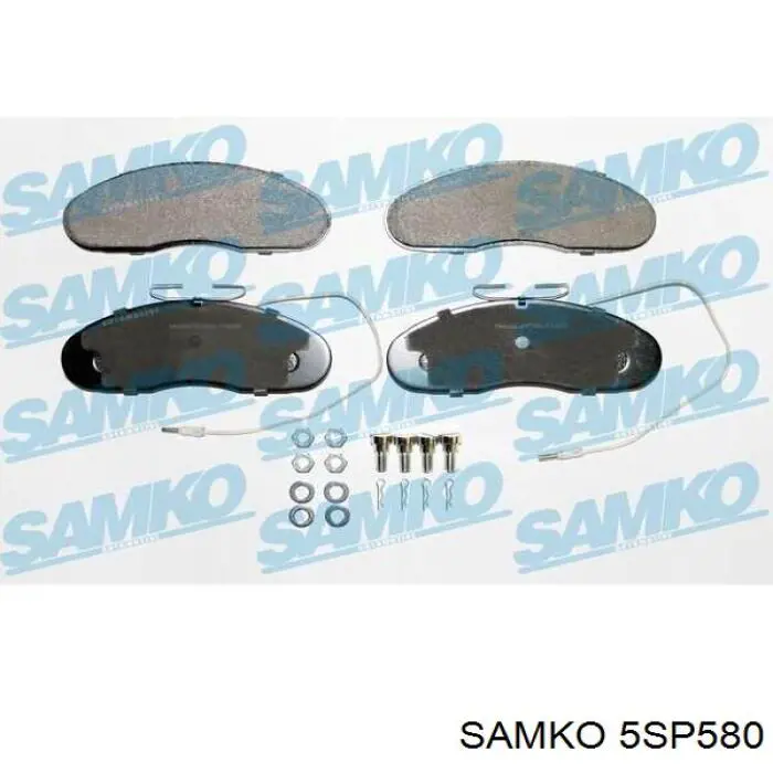 5SP580 Samko колодки тормозные передние дисковые