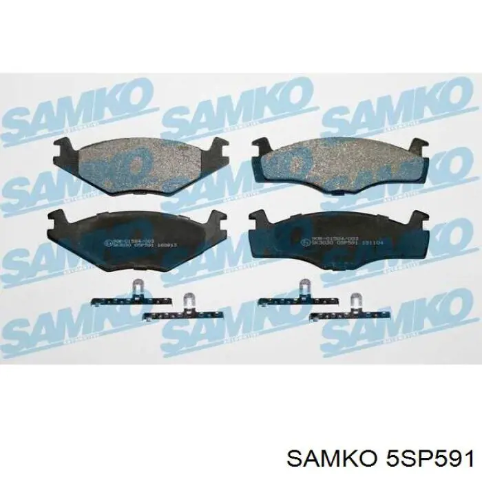 Передние тормозные колодки 5SP591 Samko