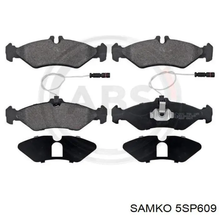 Купить 5SP609 Samko Колодки тормозные задние, дисковые