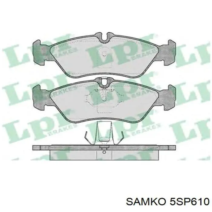 Купить 5SP610 Samko Колодки тормозные задние, дисковые