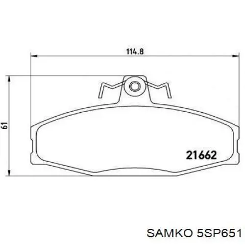 Купить 5SP651 Samko Колодки тормозные