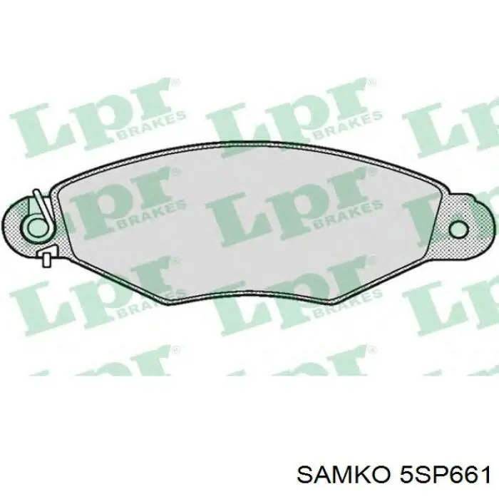 5SP661 Samko колодки тормозные передние дисковые
