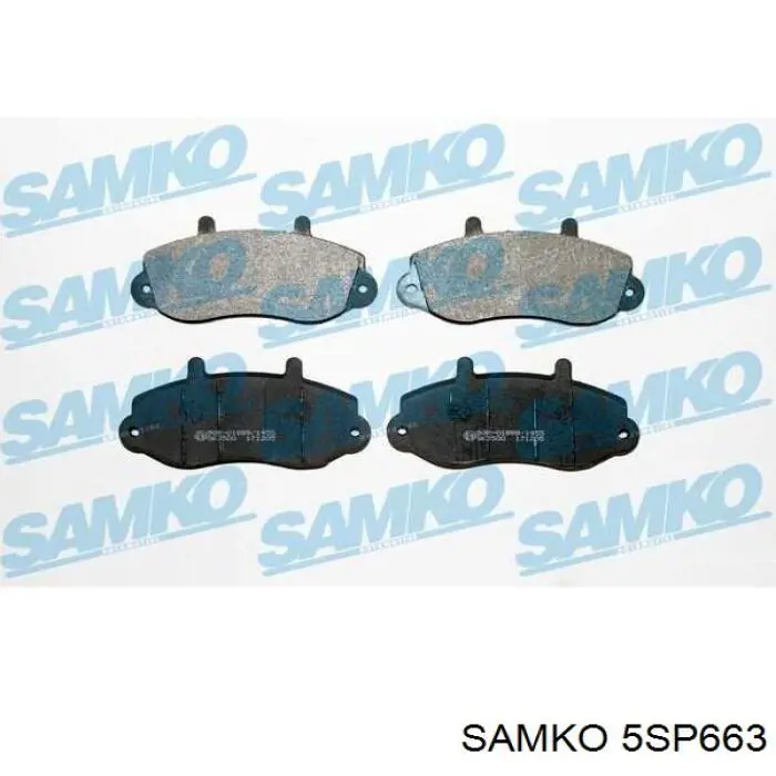 Передние тормозные колодки 5SP663 Samko