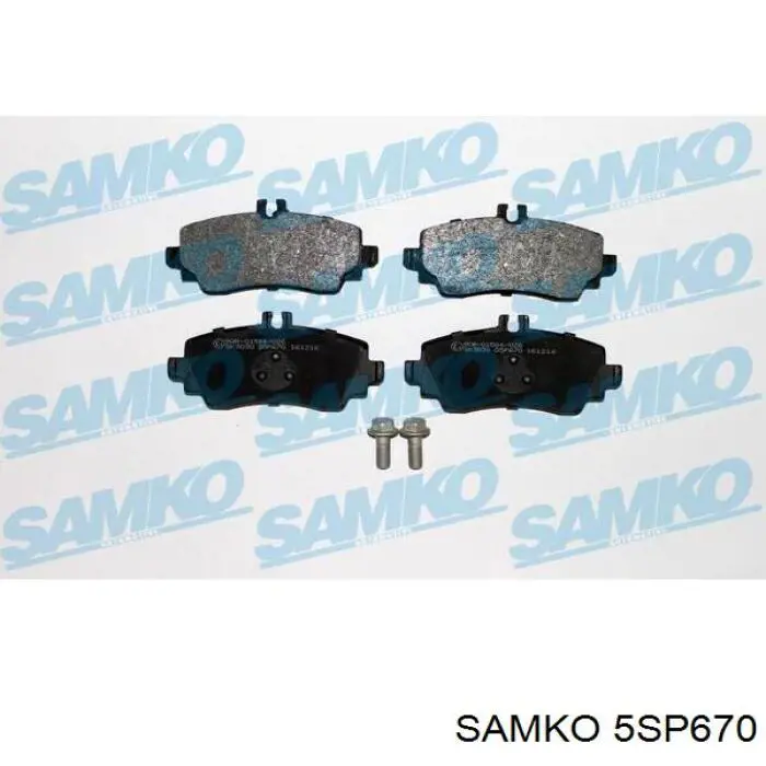 Передние тормозные колодки 5SP670 Samko