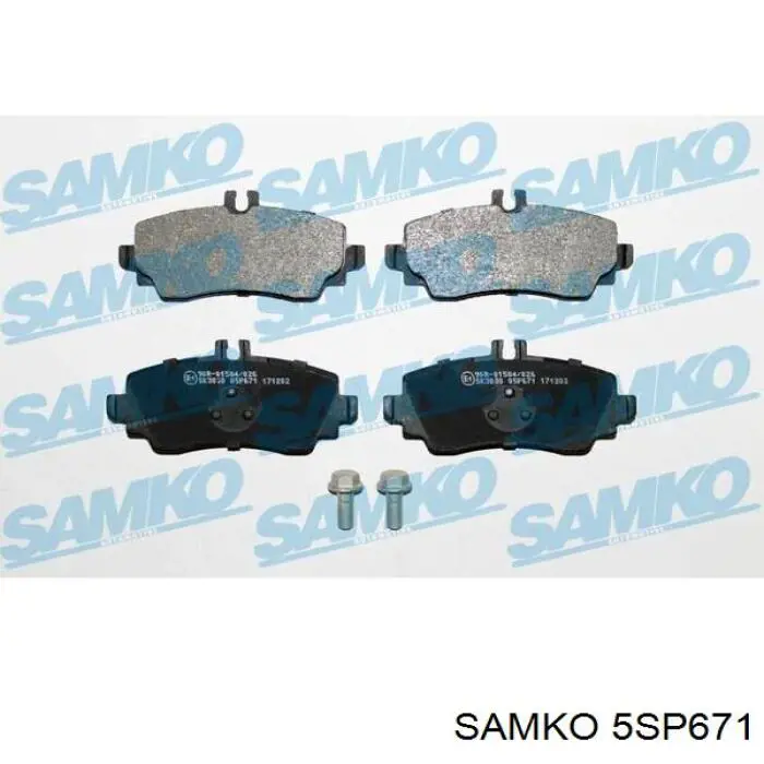 Передние тормозные колодки 5SP671 Samko