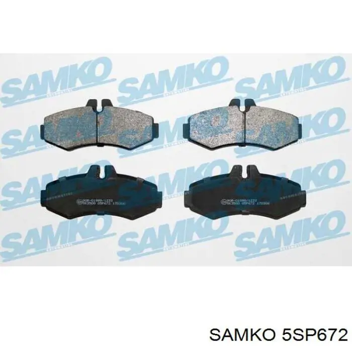 Передние тормозные колодки 5SP672 Samko