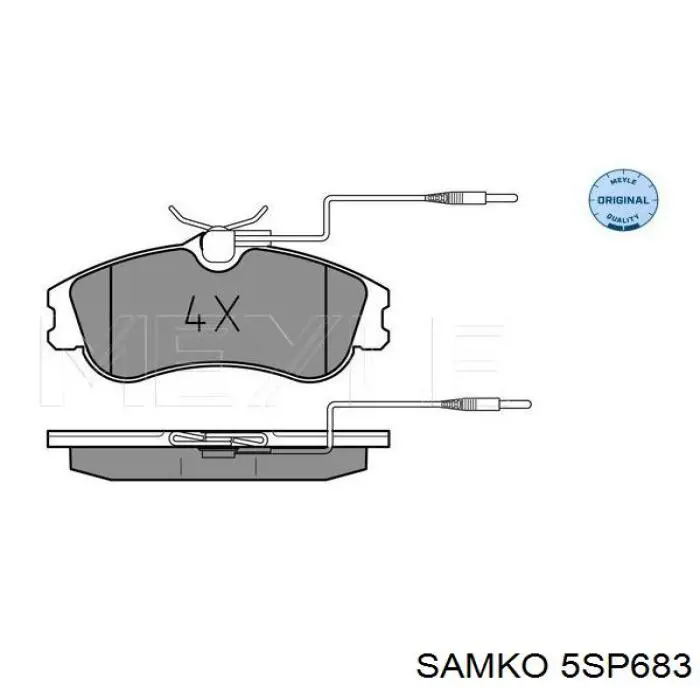 Колодки Samko 5SP683 цена, от 16.95 USD