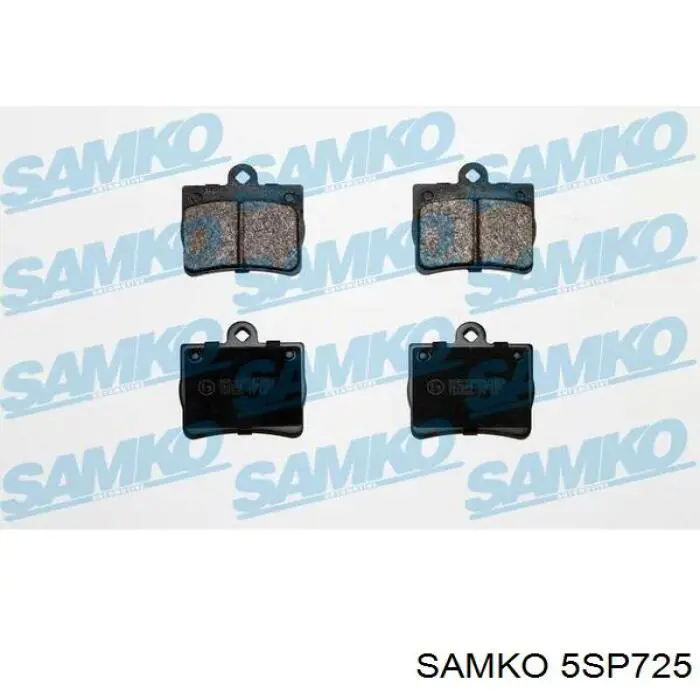 5SP725 Samko колодки тормозные задние дисковые