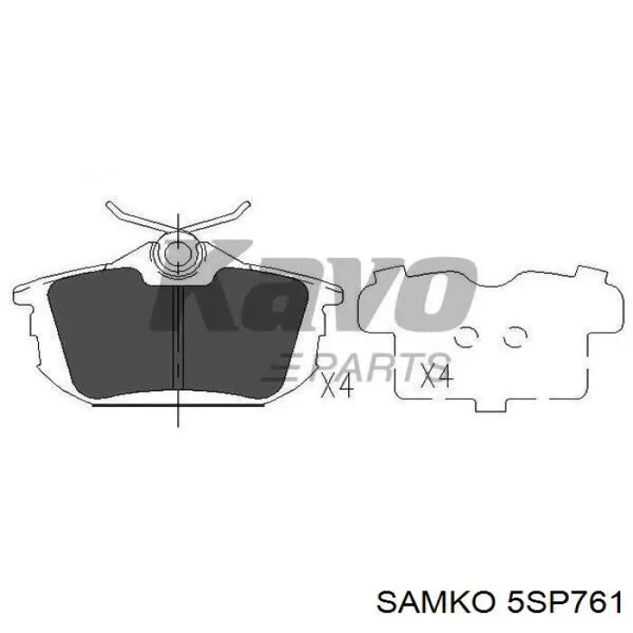 Купить 5SP761 Samko Колодки тормозные
