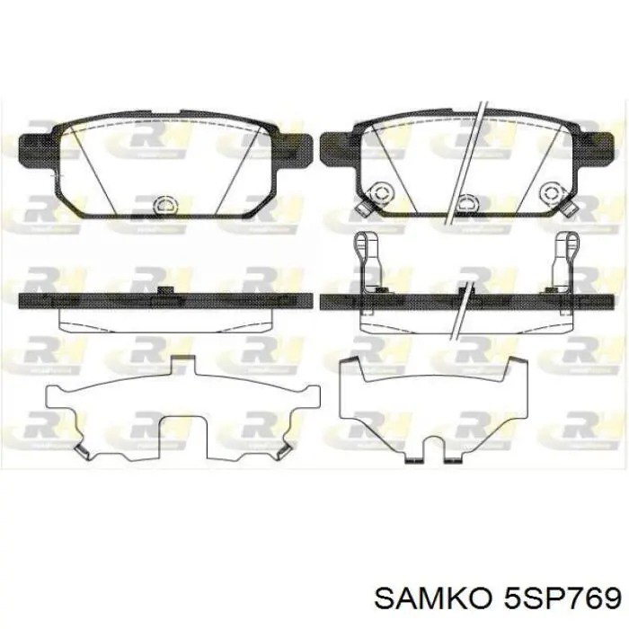 Купить 5SP769 Samko Колодки тормозные