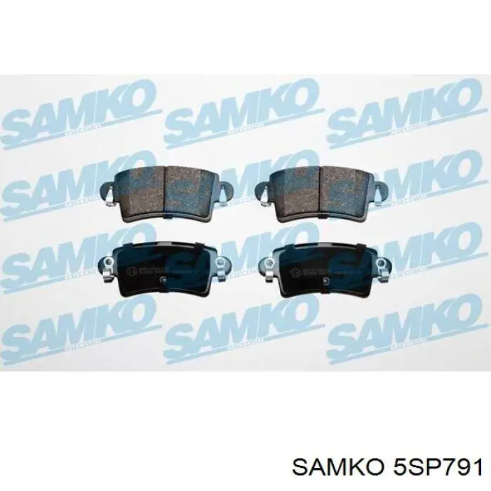 5SP791 Samko колодки тормозные задние дисковые