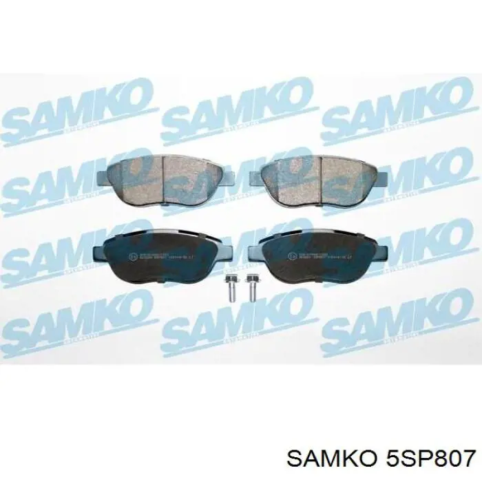 Колодки тормозные передние дисковые SAMKO 5SP807