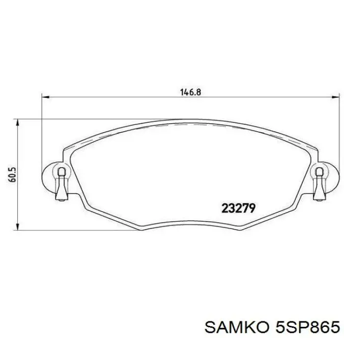 Тормозные колодки Samko 5SP865