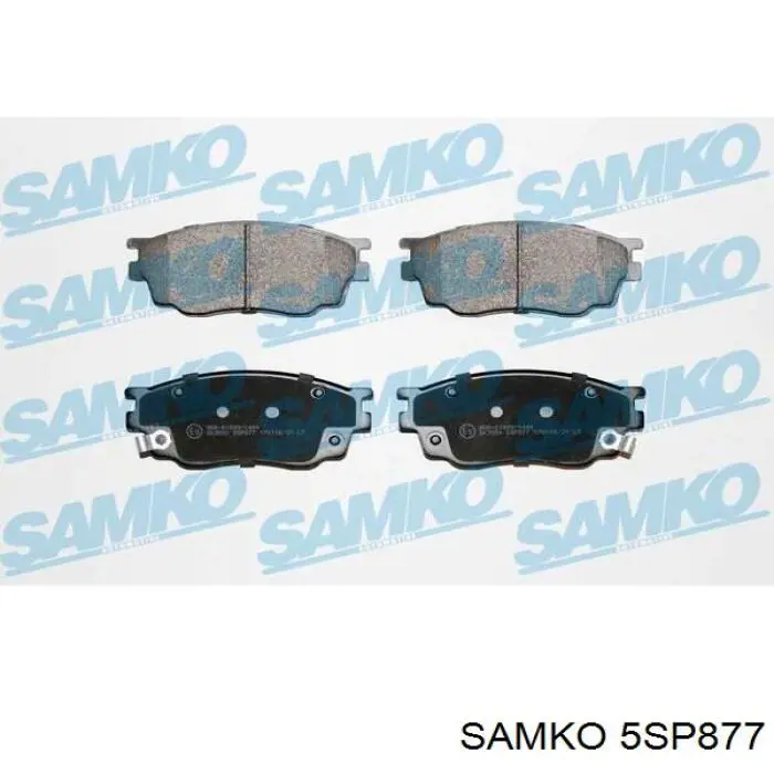 5SP877 Samko колодки тормозные передние дисковые