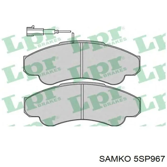Колодки Samko 5SP967 цена, от 21.14 USD