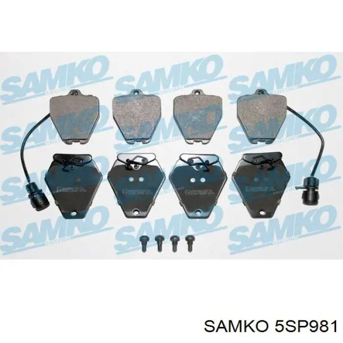 Передние тормозные колодки 5SP981 Samko