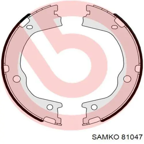 81047 Samko колодки ручника (стояночного тормоза)