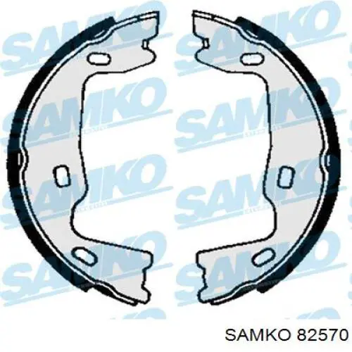 82570 Samko Тормозные колодки ручника