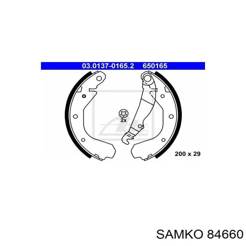 Тормоза рабочие задние ножные и тормозные барабаны Samko 84660 цена, от 11.40 USD