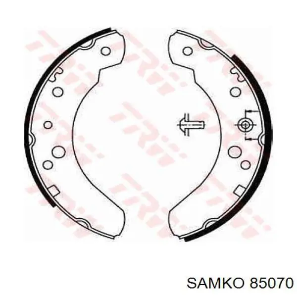 Купить 85070 Samko Задние барабанные тормозные колодки
