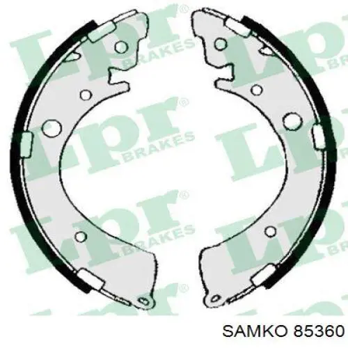 Купить 85360 Samko Задние барабанные тормозные колодки