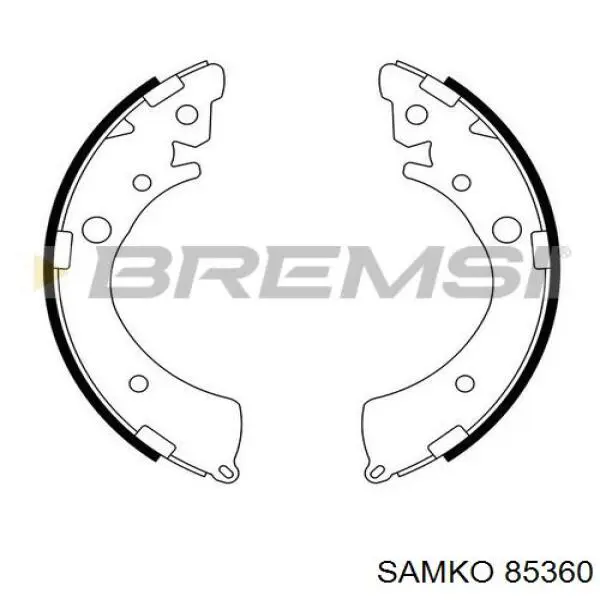 Тормоза рабочие задние ножные и тормозные барабаны Samko 85360 цена, от 12.12 USD