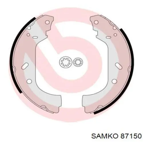 Купить 87150 Samko Задние барабанные тормозные колодки