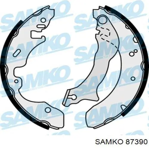 87390 Samko задние барабанные колодки