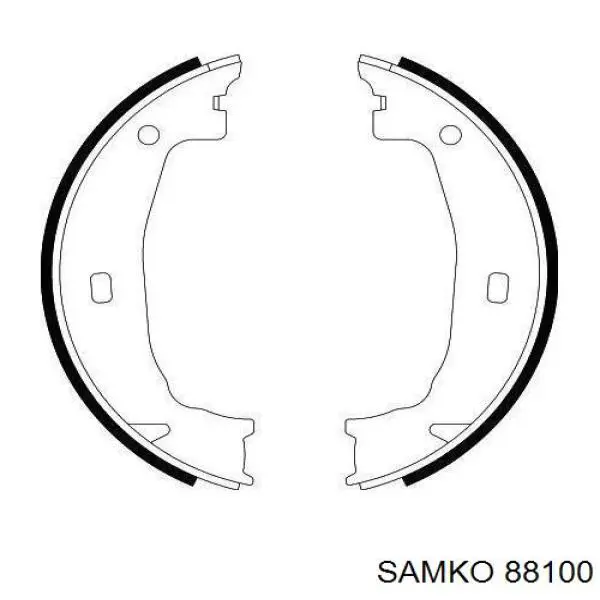 Колодки ручника 88100 Samko