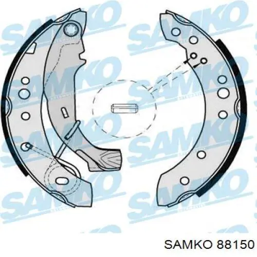 Задние барабанные колодки 88150 Samko