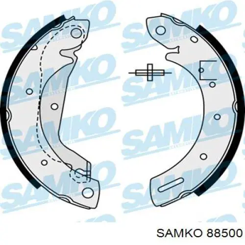 Задние барабанные колодки 88500 Samko