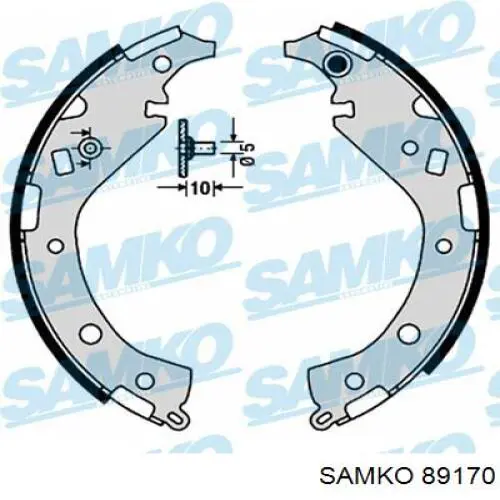 Задние барабанные колодки 89170 Samko